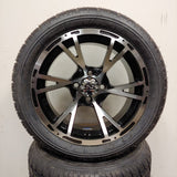 14in. Low Pro 205/30-14 on Excalibur Series 63 Black/Machined Face Wheel - Set of 4