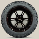 14in. TIMBERWOLF 22x10-14 on Excalibur Series 57 Gloss Black Wheel - Set of 4
