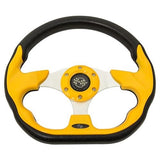 Yellow Custom Racer Golf Cart Steering Wheel with Adapter
