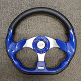 Blue Custom Racer Golf Cart Steering Wheel with Adapter
