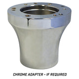 Chrome Custom F1 Golf Cart Steering Wheel with Adapter