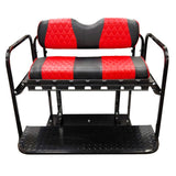 EXCALIBUR Premium Diamond Stitch Seat Cover Set - Black/Red