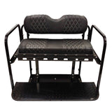 EXCALIBUR Premium Diamond Stitch Seat Cover Set - Black w/ Carbon Grey Stitching