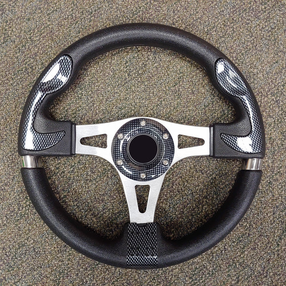 Carbon Fibre Custom F1 Golf Cart Steering Wheel with Adapter