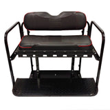 EXCALIBUR Premium Rally Seat Cover Set - Black/Black w/ Red Piping