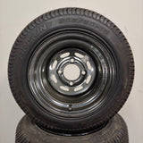 10in. Low Pro 205/50-10 on Black Steel Wheel - Set of 4