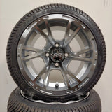 12in. Low Pro 215/35-12 on Excalibur Series 63 Silver/Machined Face Wheel - Set of 4