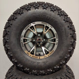 10in. Off Road 22 X 11-10 on Excalibur Series 63 Gunmetal/Machined Face Wheel - Set of 4