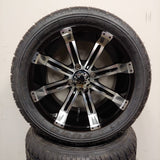 14in. Low Pro 205/30-14 on Excalibur Series 75 Black/Machined Face Wheel - Set of 4