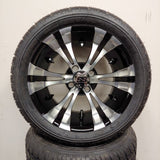 14in. Low Pro 205/30-14 on Excalibur Series 74 Black/Machined Face Wheel - Set of 4