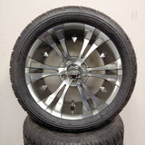14in. Low Pro 205/30-14 on Excalibur Series 74 Gunmetal/Machined Face Wheel - Set of 4