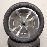 14in. Low Pro 205/30-14 on Excalibur Series 79 Silver/Machined Face Wheel - Set of 4