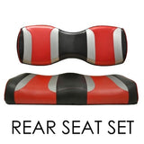 TSUNAMI Black / Liquid Silver / Hot Rod Red Cushion Set (2 pcs)