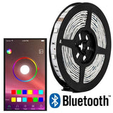 LED Light Strip, RGB 12 VDC, 20' Length w/ Bluetooth Controller