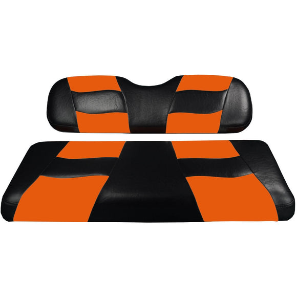 CLEARANCE - Genuine Madjax Premium Riptide Seat Cover Set - Black/Orange - Yamaha Drive/Drive2 - CLEARANCE ITEM