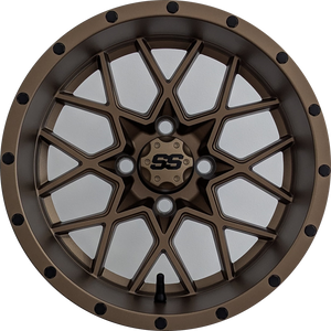 14" Aluminum Golf Cart Wheel - Excalibur Series 80 - Matte Bronze