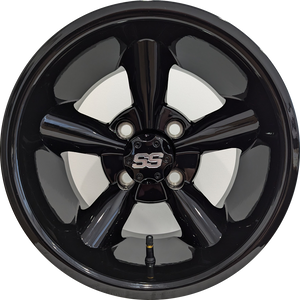 12" Aluminum Golf Cart Wheel - Excalibur Series 82 - Gloss Black