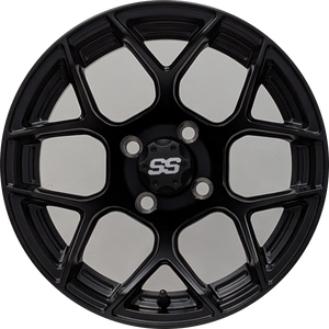 14" Aluminum Golf Cart Wheel - Excalibur Series 84 - Matte Black