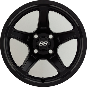 14" Aluminum Golf Cart Wheel - Excalibur Series 88 - Matte Black