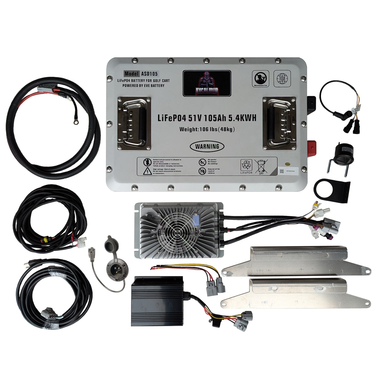 EXCALIBUR 48V Premium LITHIUM Battery Conversion Kit – Cart Part Superstore