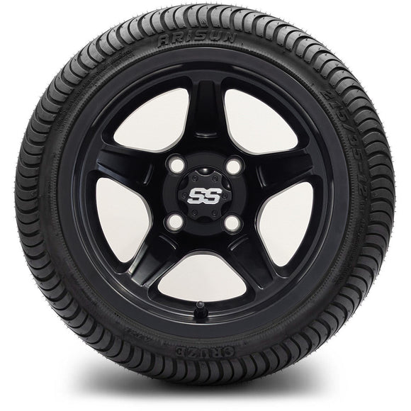 12in. Low Pro 215/35-12 on Excalibur Series 88 Matte Black Wheel - Set of 4