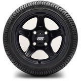 12in. Low Pro 215/35-12 on Excalibur Series 88 Matte Black Wheel - Set of 4