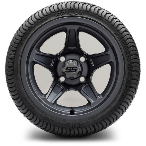 12in. Low Pro 215/35-12 on Excalibur Series 88 Matte Grey Wheel - Set of 4