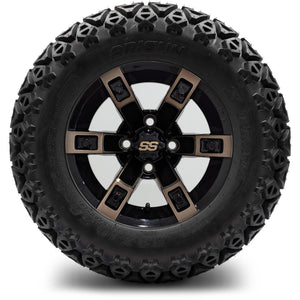 12in. Off Road 23x10.5x12 on Excalibur Series 71 Gloss Black / Bronze Wheel - Set of 4