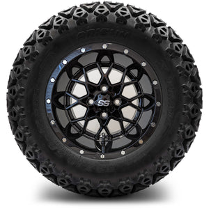 12in. Off Road 23x10.5x12 on Excalibur Series 80 Gloss Black Wheel - Set of 4