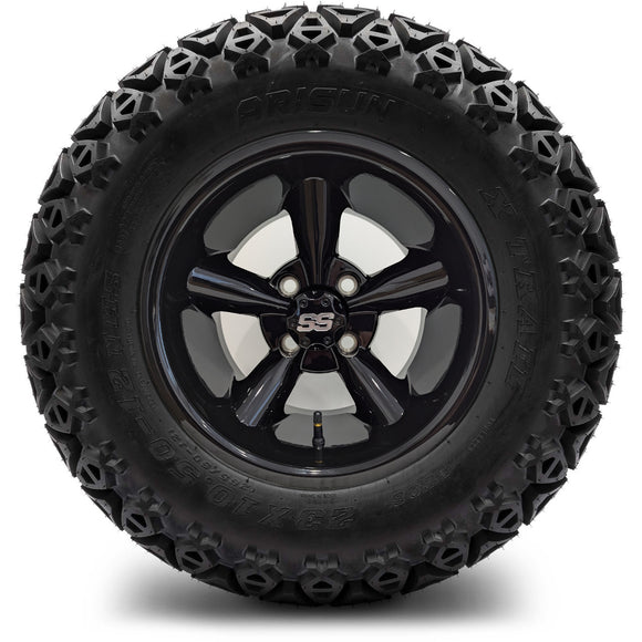 12in. Off Road 23x10.5x12 on Excalibur Series 82 Gloss Black Wheel - Set of 4