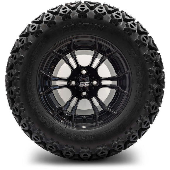 12in. Off Road 23x10.5x12 on Excalibur Series 86 Gloss Black Wheel - Set of 4