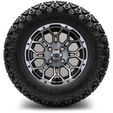 12in. Off Road 23x10.5x12 on Excalibur Series 87 Matte Black / Machined Face Wheel - Set of 4