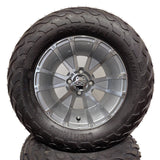 12in. LIGHTNING Off Road 23x10-12 on Excalibur Series 56 Silver/Machined Face Wheel - Set of 4