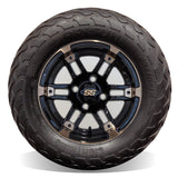 12in. LIGHTNING Off Road 23x10-12 on Excalibur Series 77 Gloss Black / Bronze Face Wheel - Set of 4