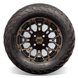 12in. LIGHTNING Off Road 23x10-12 on Excalibur Series 87 Matte Black / Bronze Face Wheel - Set of 4