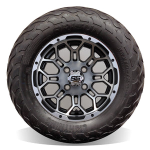 12in. LIGHTNING Off Road 23x10-12 on Excalibur Series 87 Matte Black / Machined Face Wheel - Set of 4