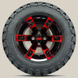 12in. TIMBERWOLF 22x10-12 on Excalibur Series 71 Black/Red Wheel - Set of 4