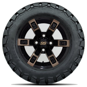 12in. TIMBERWOLF 22x10-12 on Excalibur Series 71 Gloss Black / Bronze Wheel - Set of 4