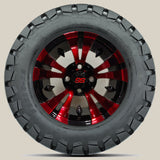 12in. TIMBERWOLF 22x10-12 on Excalibur Series 74 Black/Red Wheel - Set of 4