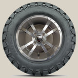 12in. TIMBERWOLF 22x10-12 on Excalibur Series 79 Silver/Machined Face Wheel - Set of 4