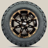 12in. TIMBERWOLF 22x10-12 on Excalibur Series 81 Bronze/Machined Face Wheel - Set of 4