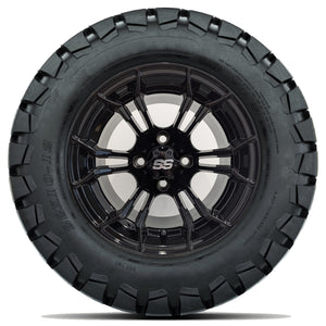 12in. TIMBERWOLF 22x10-12 on Excalibur Series 86 Gloss Black Wheel - Set of 4