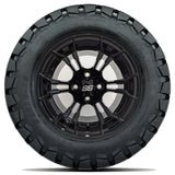 12in. TIMBERWOLF 22x10-12 on Excalibur Series 86 Gloss Black Wheel - Set of 4