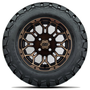 12in. TIMBERWOLF 22x10-12 on Excalibur Series 87 Matte Black / Bronze Face Wheel - Set of 4