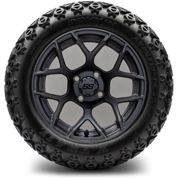 14in. Off Road 23x10x14 on Excalibur Series 84 Matte Gunmetal Wheel - Set of 4