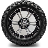 14in. Off Road 23x10x14 on Excalibur Series 86 Black/Machined Face Wheel - Set of 4