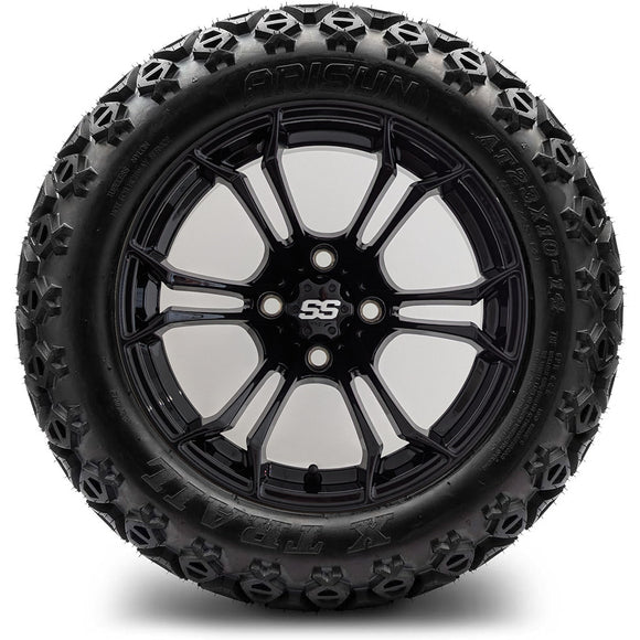 14in. Off Road 23x10x14 on Excalibur Series 86 Gloss Black Wheel - Set of 4