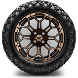 14in. Off Road 23x10x14 on Excalibur Series 87 Matte Black / Bronze Face Wheel - Set of 4