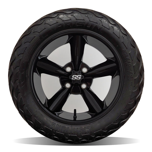 14in. LIGHTNING Off Road 23x10x14 on Excalibur Series 82 Gloss Black Wheel - Set of 4