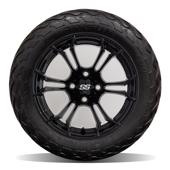 14in. LIGHTNING Off Road 23x10x14 on Excalibur Series 86 Gloss Black Wheel - Set of 4